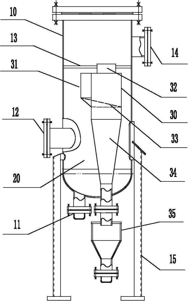 一种煤层气鼓风机低阻旋风分离器