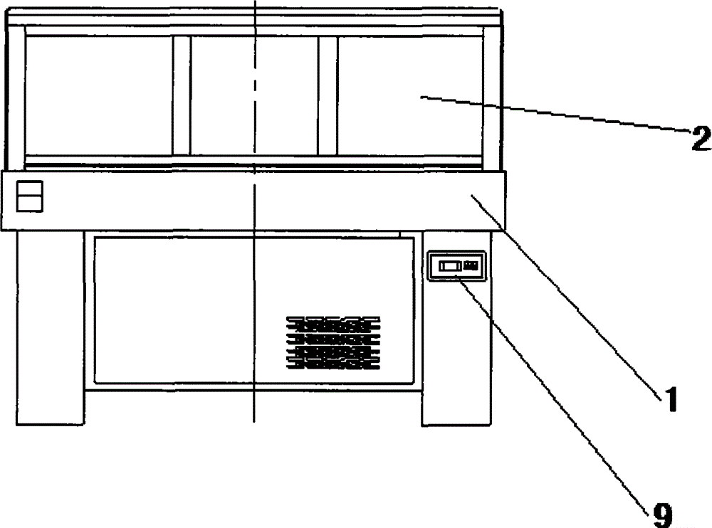 一種用於冷熟食展示的展示櫃