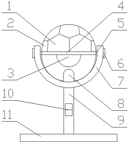 一种由半球形太阳能供电的环保地灯