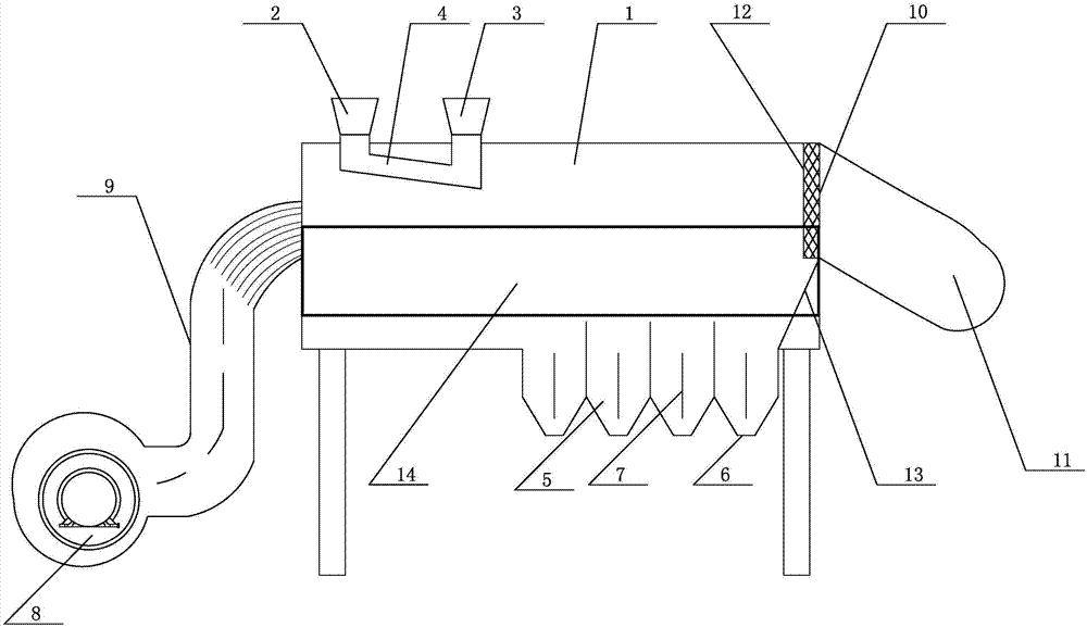 立式风选机结构图图片