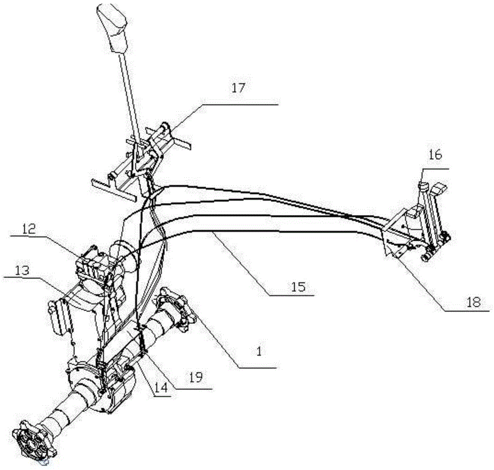一种水稻联合收割机前后转向操作机构