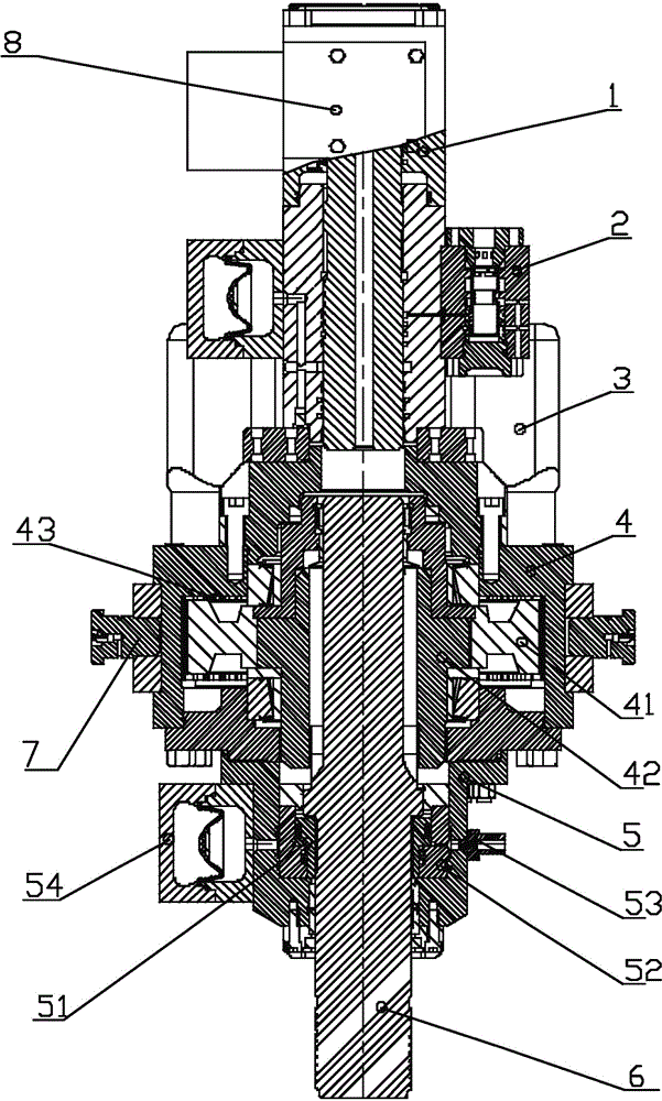 cn104453704a_一种液压钻机顶锤式冲击旋转动力头