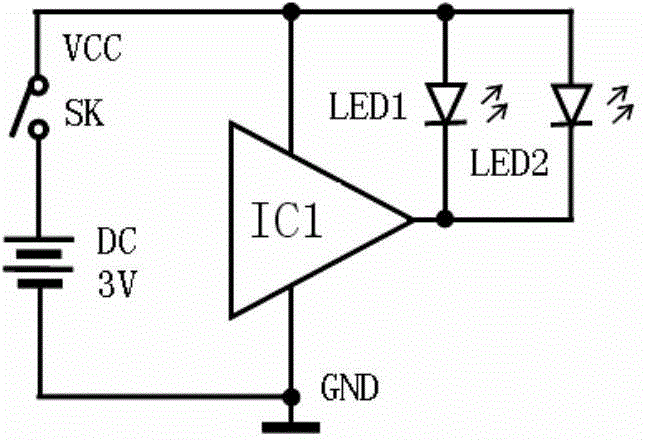 led充电手电筒电路图图片