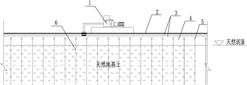 一種真空預壓處理軟土地基的水平排水系統