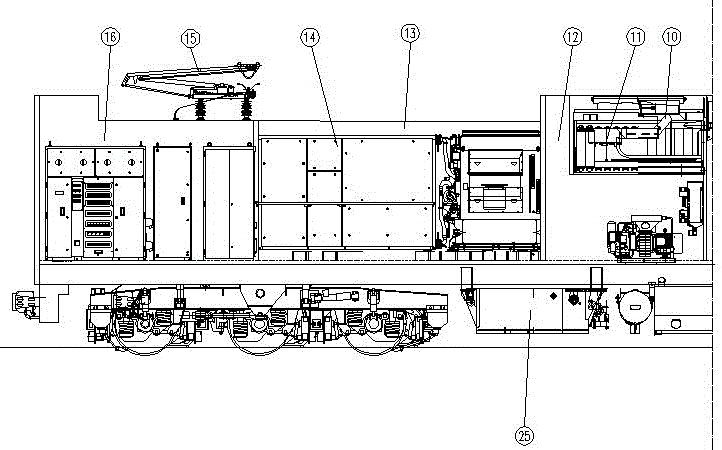 电力机车部件总体简图图片