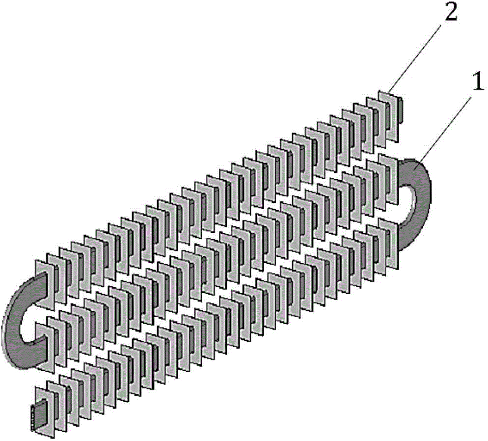 直冷冰箱用扁管穿片式微通道蒸发器