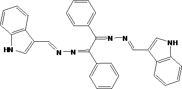 苯偶酰二腙3吲哚甲醛雙西弗鹼的結構製備和用途