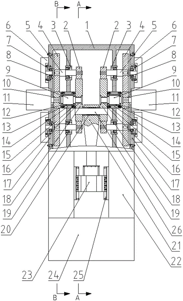 cn105013996a_一种偏心齿轮分体曲轴行程可调式伺服压力机有效