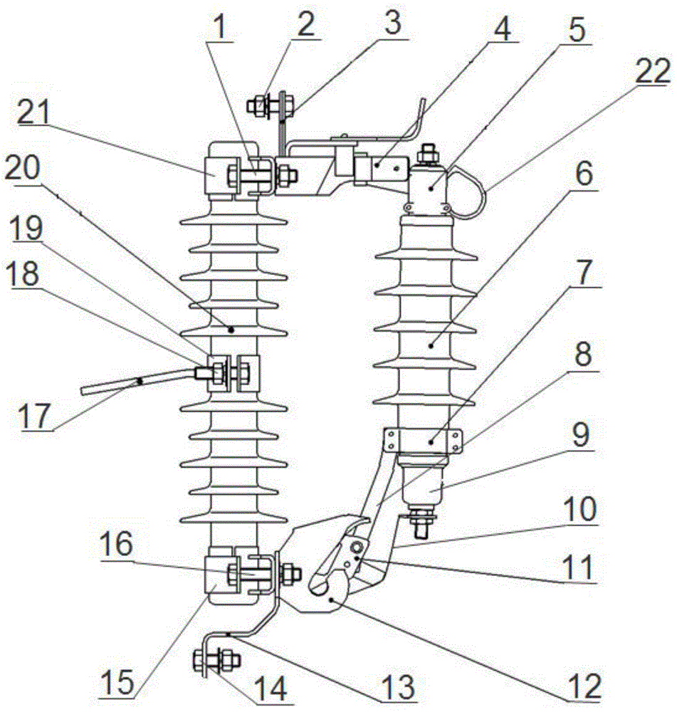 跌落式避雷器安装图图片