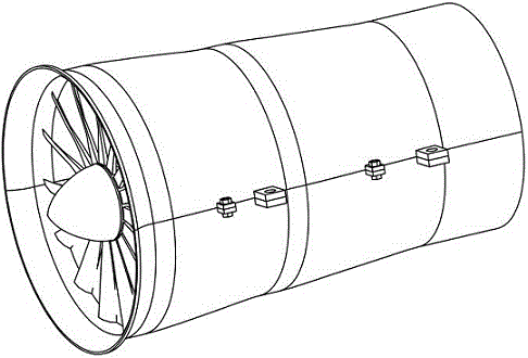 cn105156225a_一种三级压气涵道风扇发动机失效
