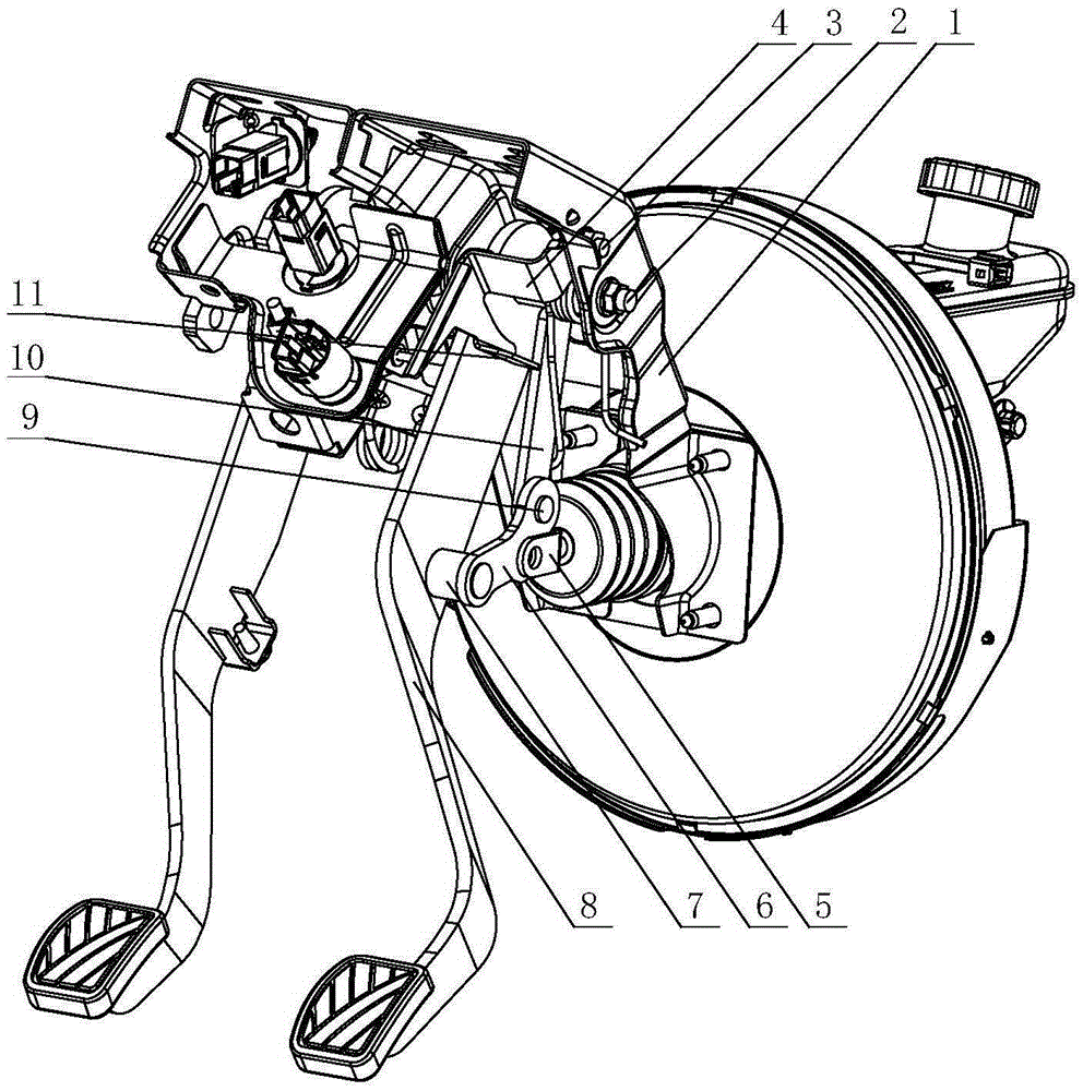 汽车刹车踏板结构图片