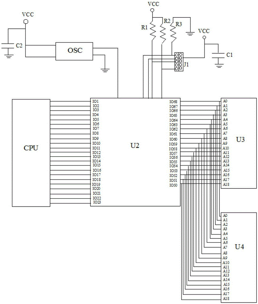 一种大容量norflash存储芯片及其扩展方法