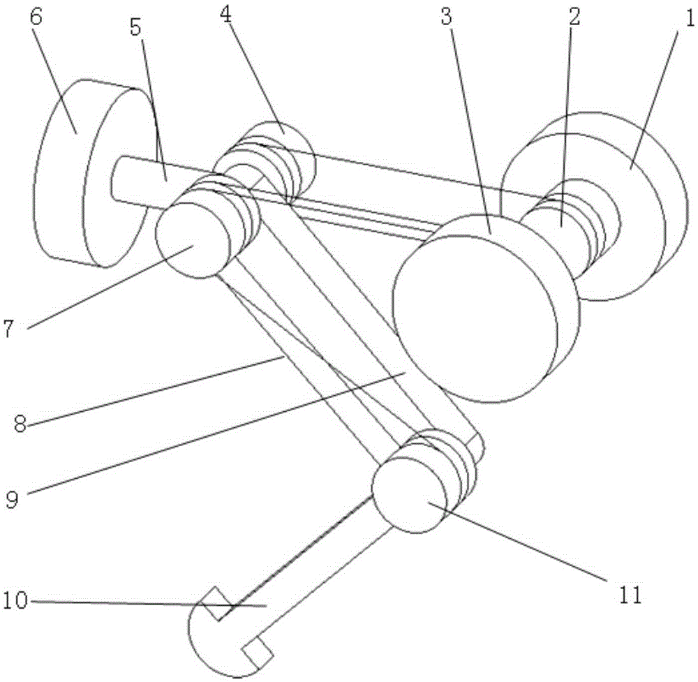 cn105480321a_基于丝传动的武装机器人三自由度小惯量仿生腿有效
