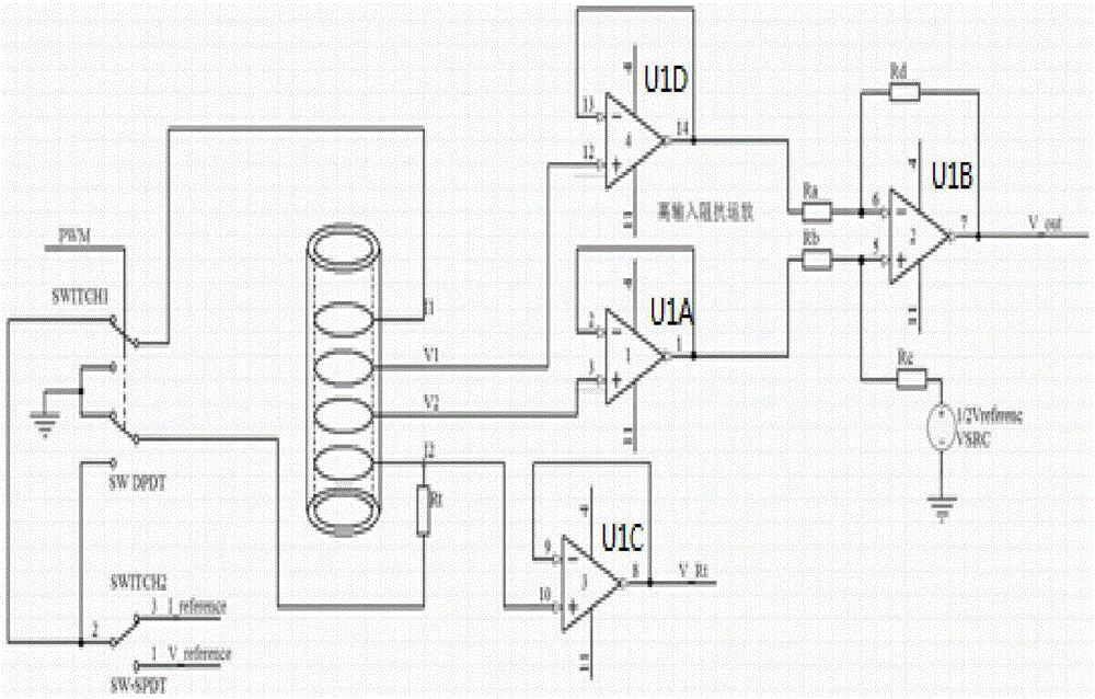 一种四电极电导率仪的测量电路