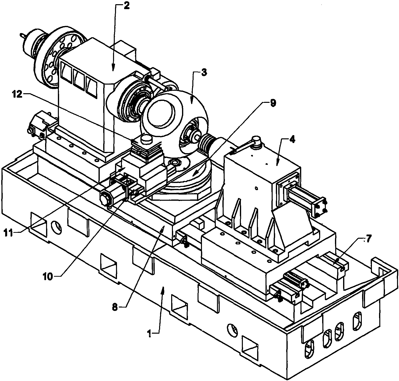 一种球阀球体的球面倒角一体化车削装置
