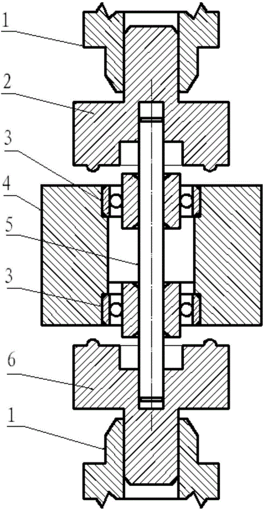 适用于成对轴承的单面或双面球形冲点收口模具