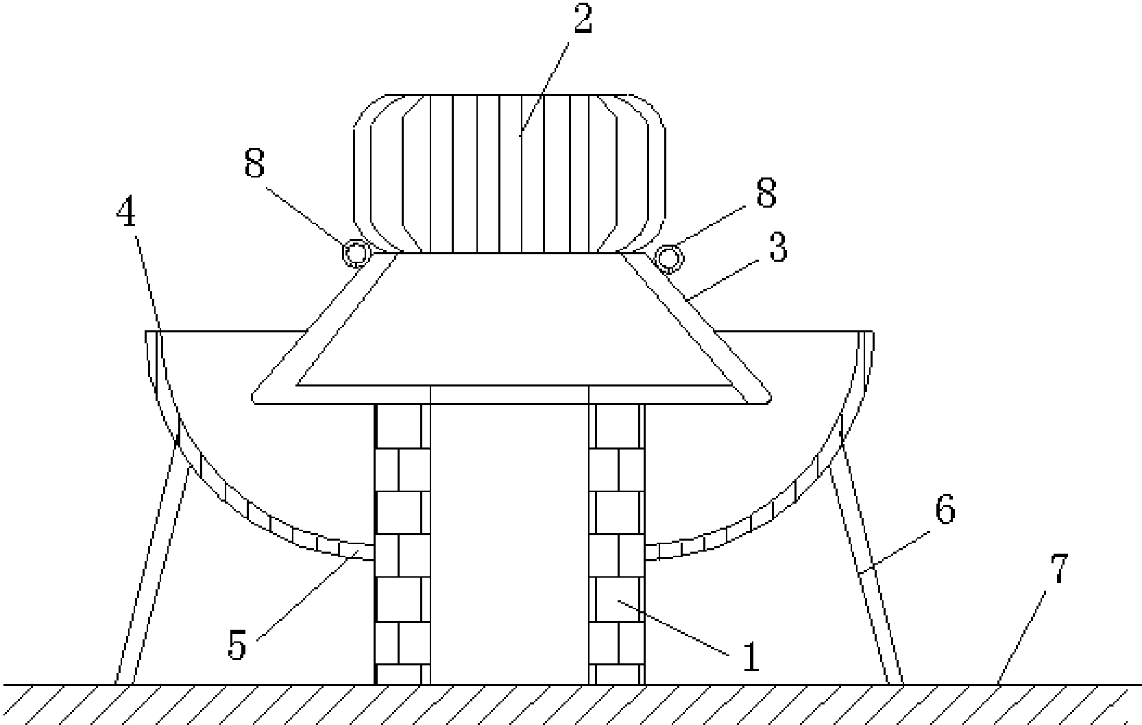 一种拔风效果较好的排风通道用无动力风帽