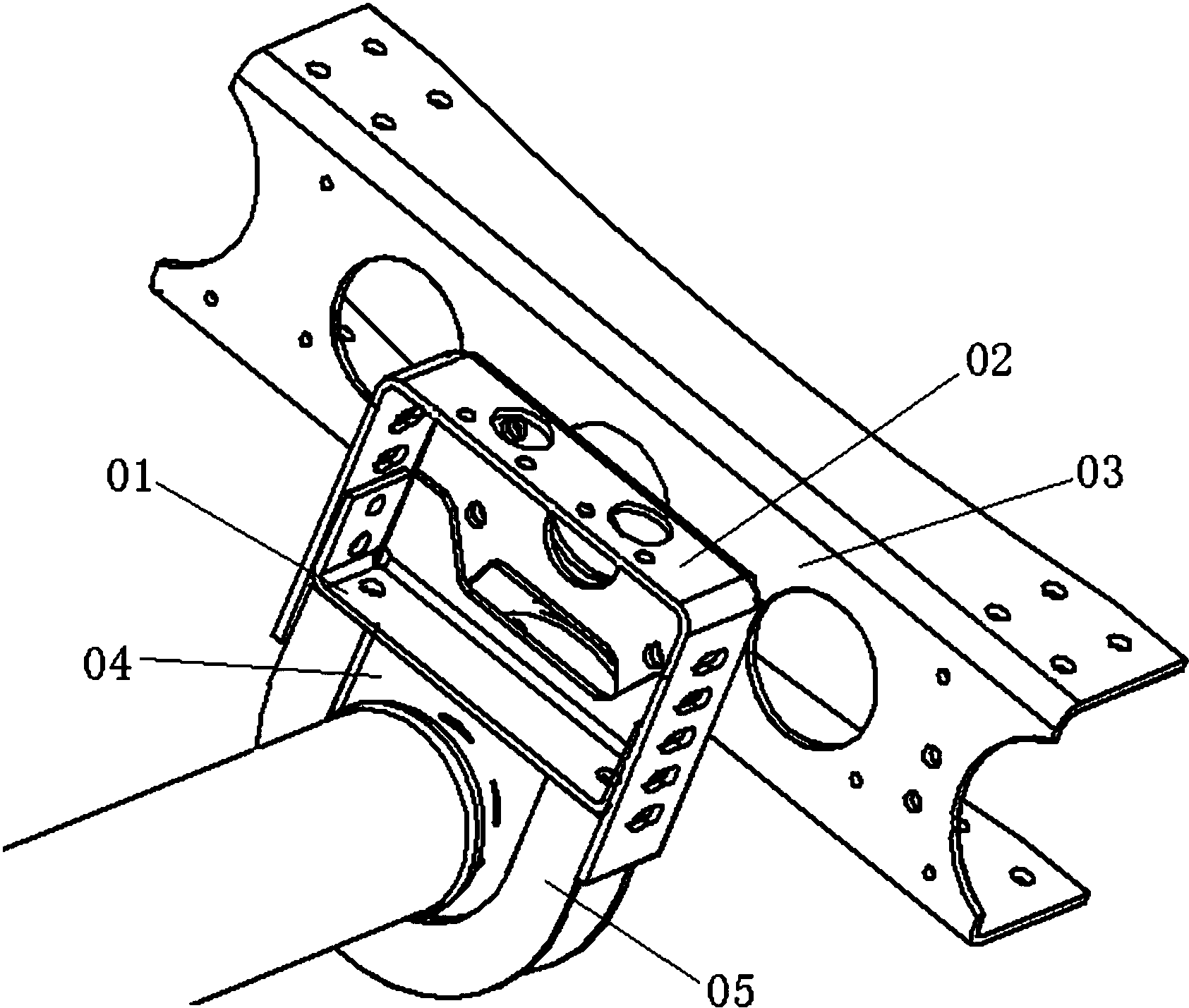 一种吊挂传动轴安装固定结构