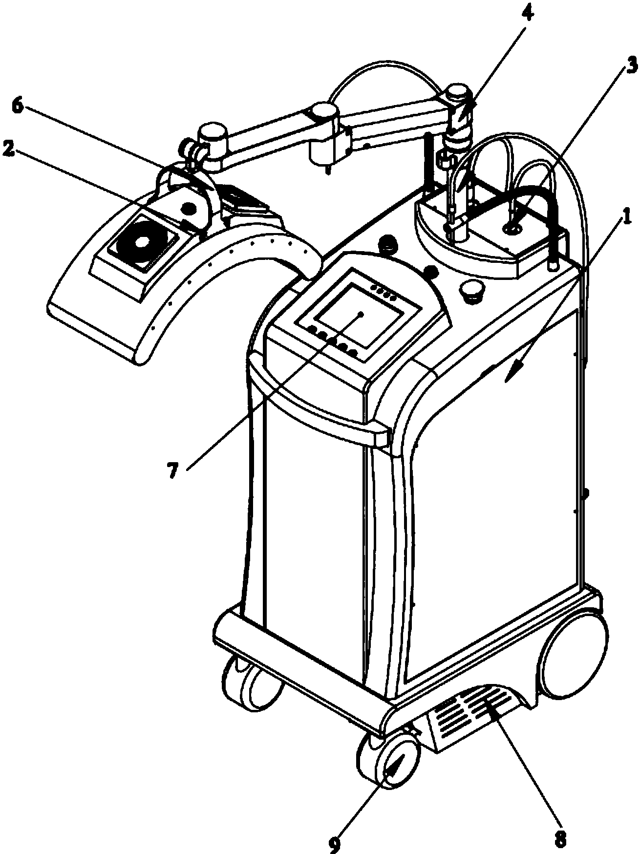 一种氦氖激光复合led治疗仪