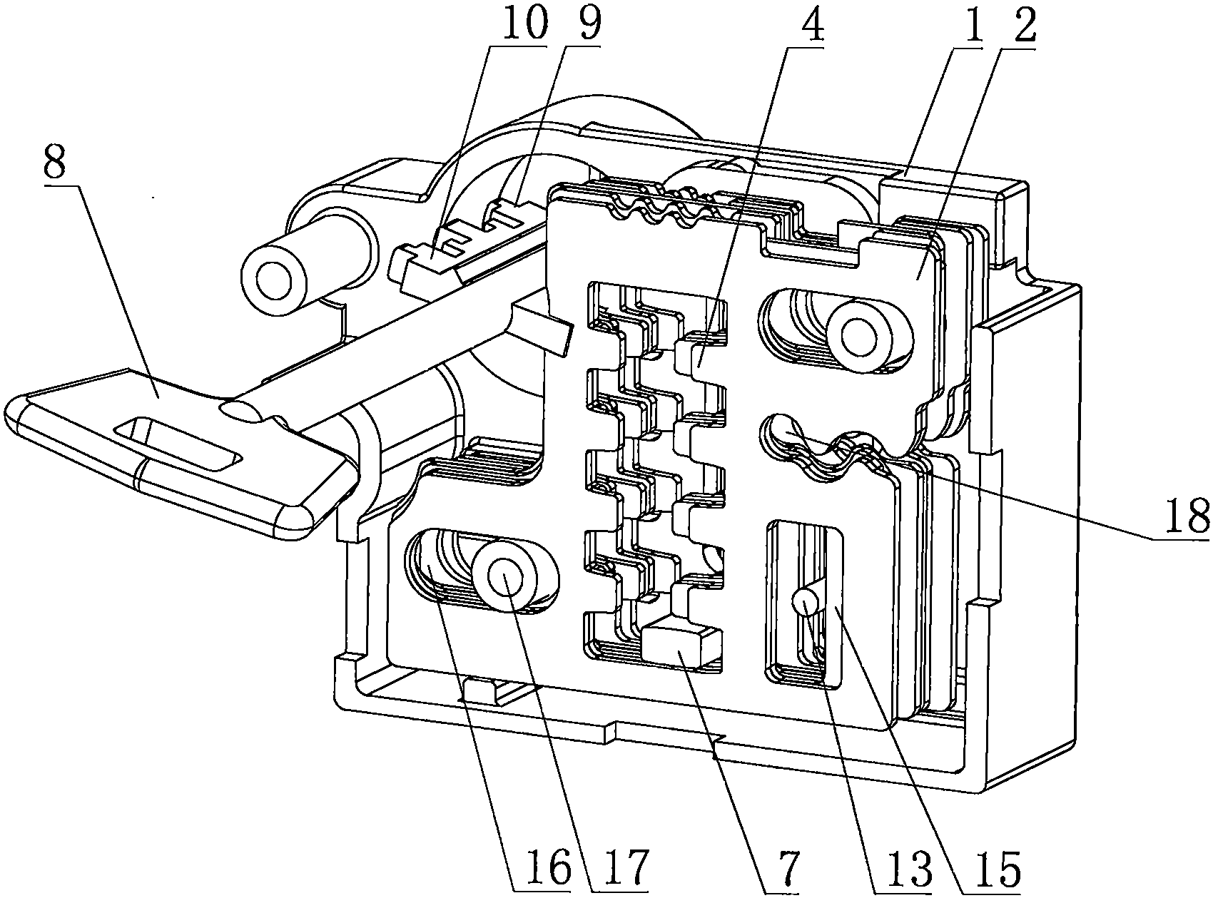 叶片锁头及应用该锁头的门锁