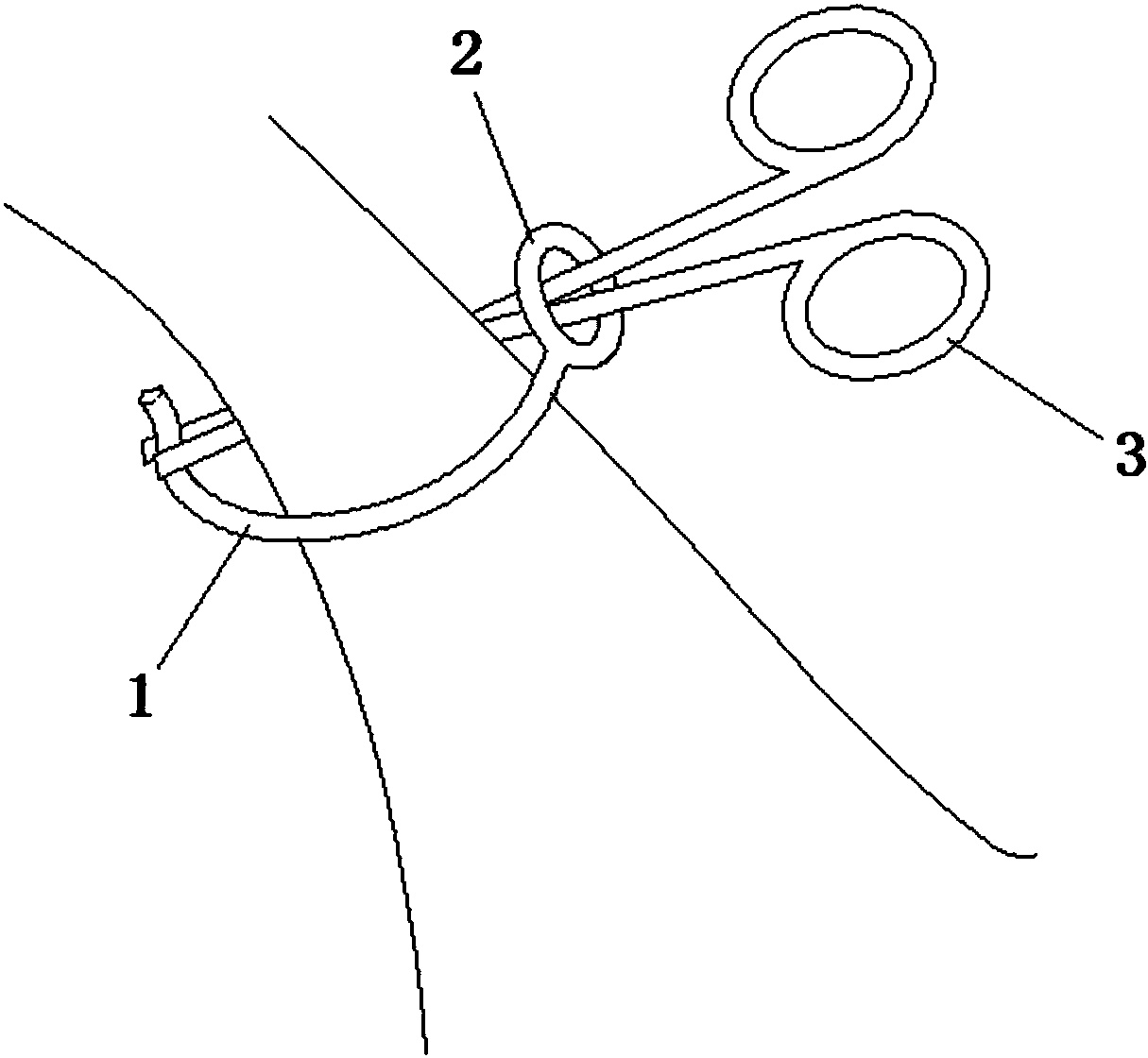 本发明公开了一种血管阻断带,包括绳体,所述绳体的一端部设有扣环,所