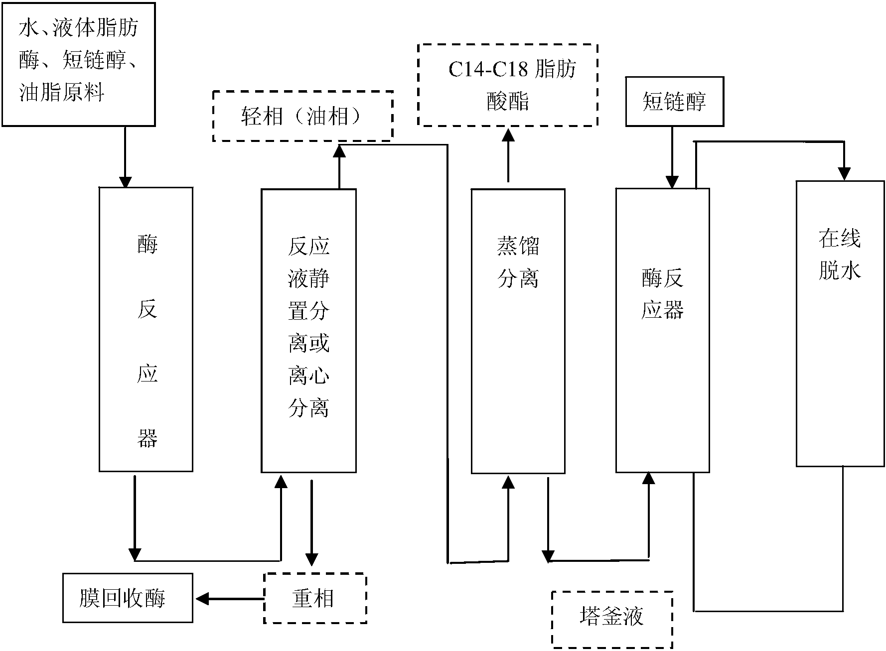 生物柴油制备和多元不饱和脂肪酸酯富集的耦合工艺