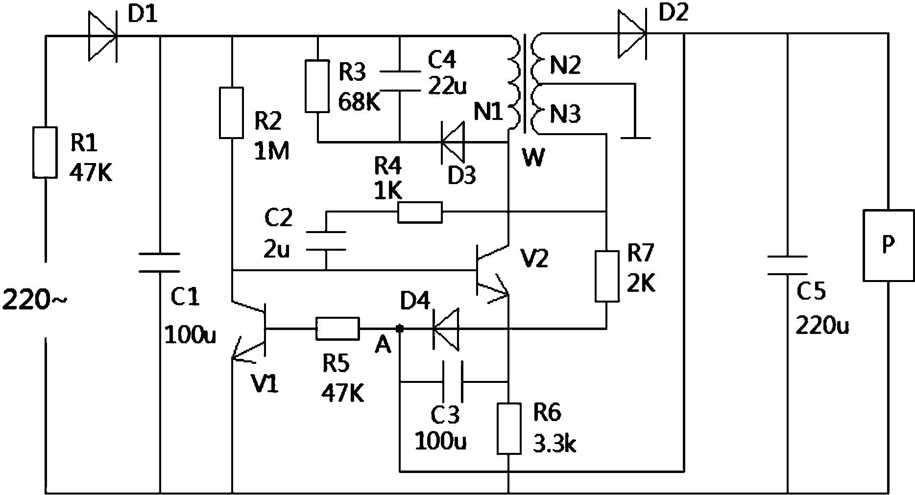 5v2a电源适配器原理图图片