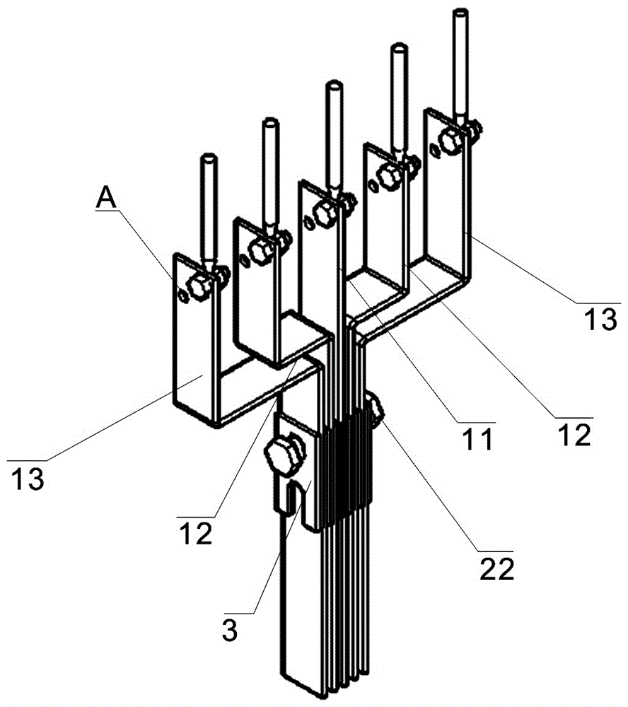 一种低压旁路应急母排结构
