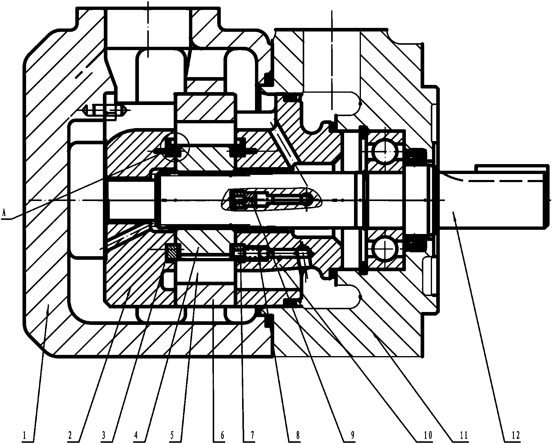 cn106640634a_一种带补偿的宽转速范围的三作用叶片泵及其工作方法
