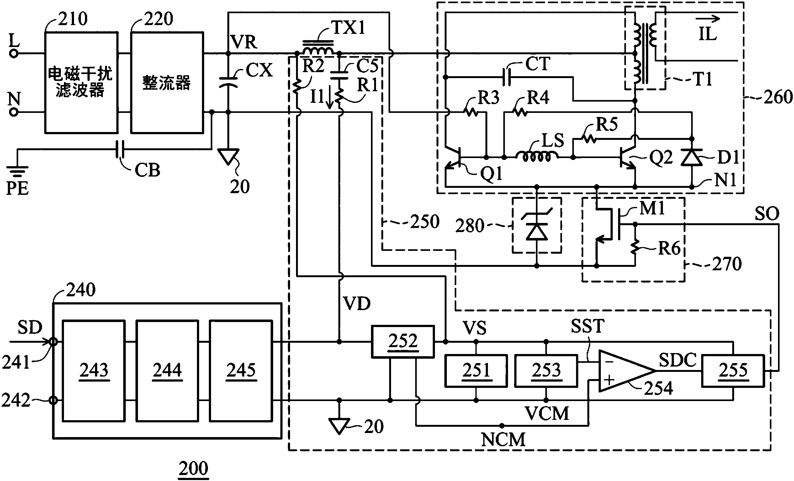 安定器电路图图片