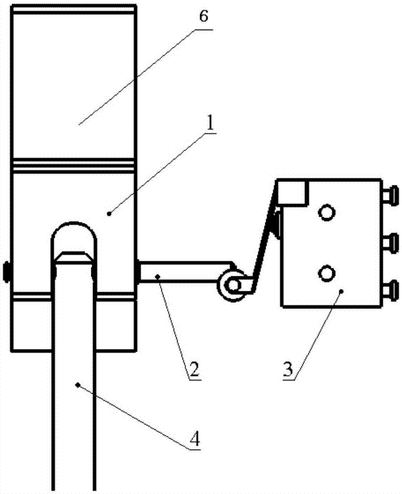 一种用于切换通气气路的搬把式微动开关