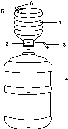 cn106882756a_一种按压式桶装水取水器失效