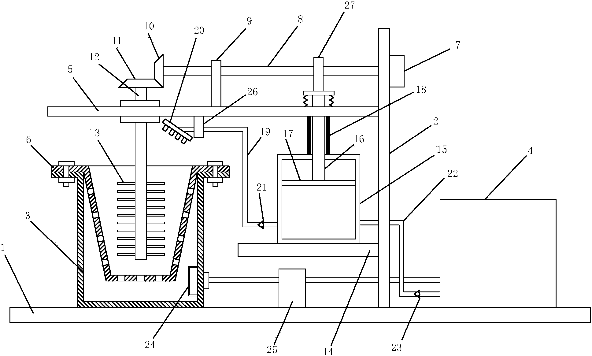 cn106923359a_一种高效搅拌花生喷淋清洗装置在审