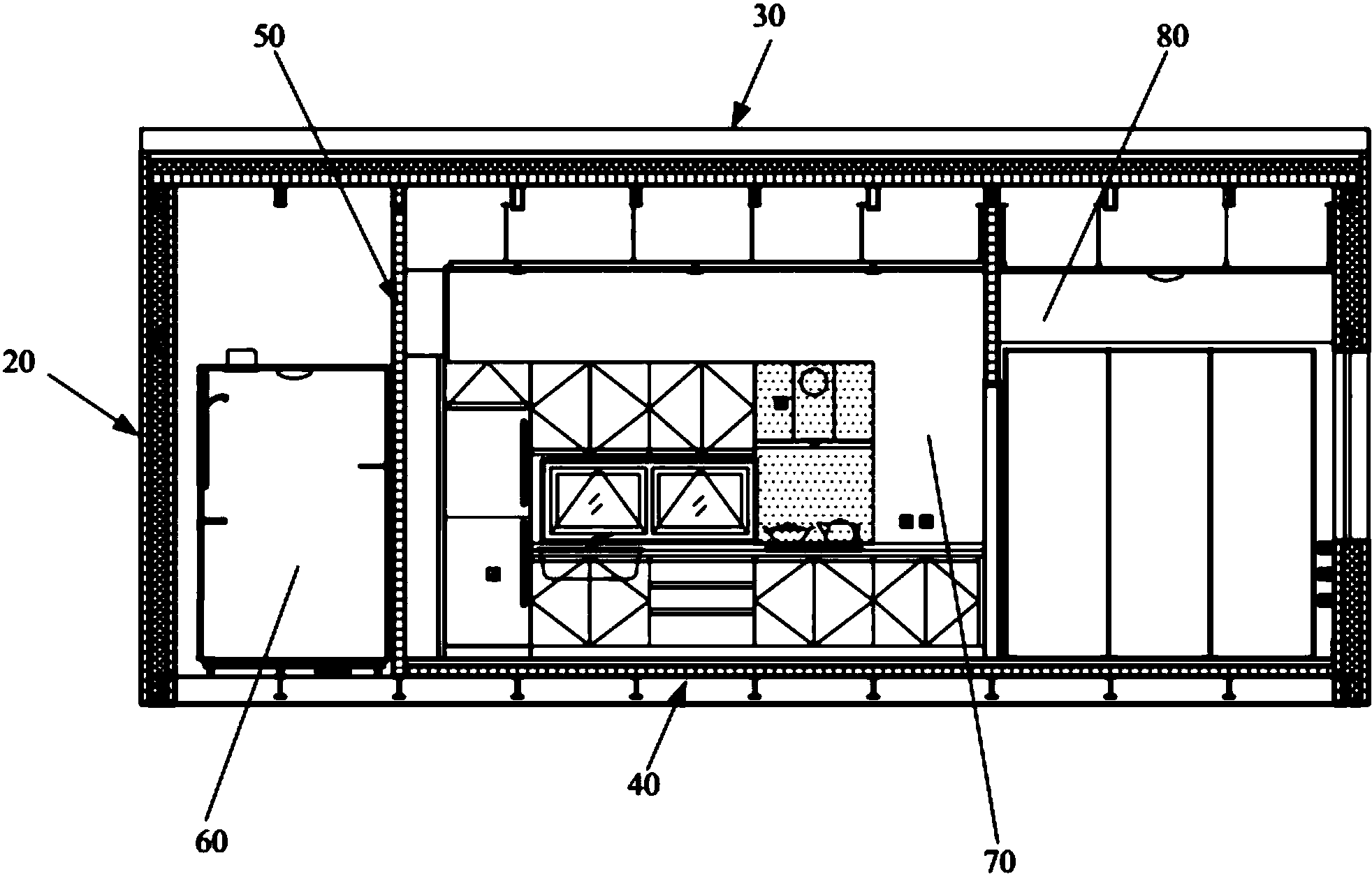 cn106939646a_一种可重复拆装的钢结构集成房屋建筑体系及装配方法