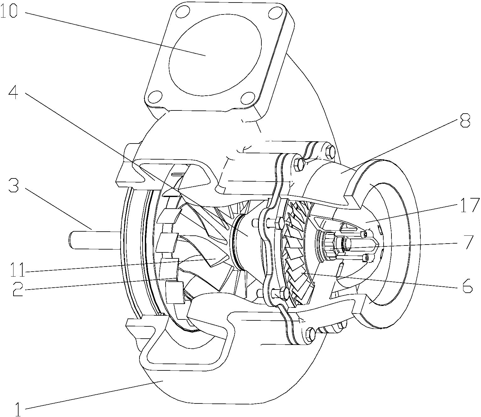 涡轮增压素描图片