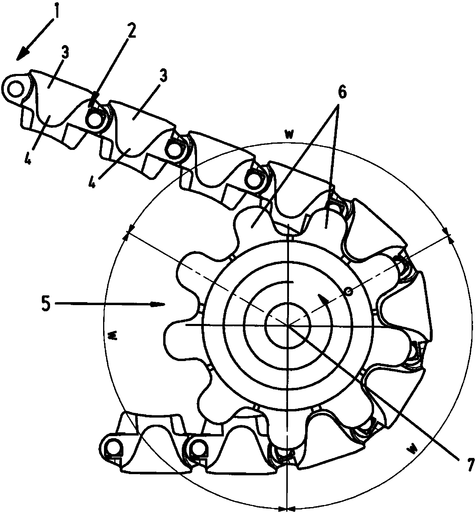 链轮具有此链轮的履带底盘和具有此履带底盘的起重机