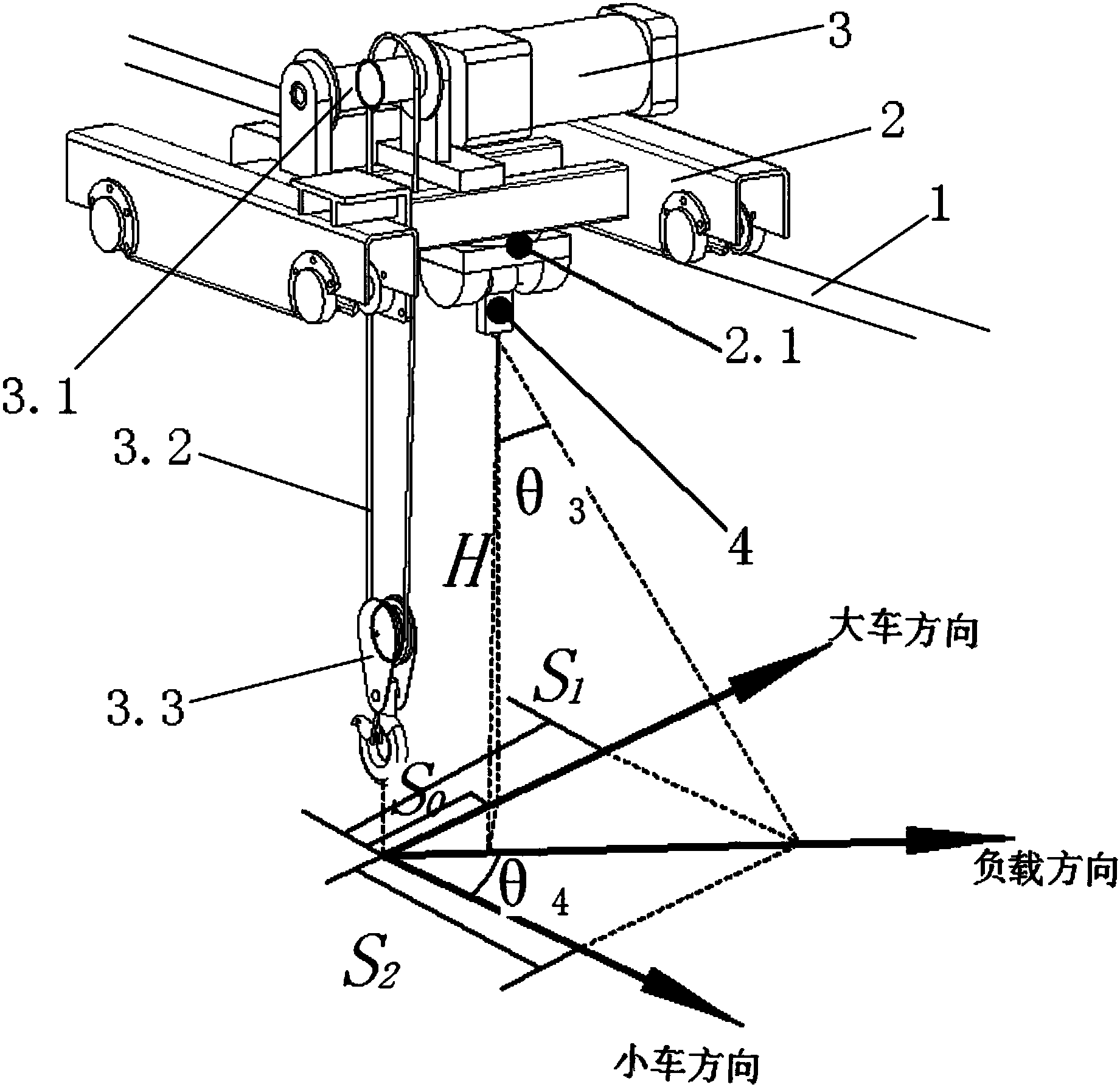 cn107215777a_一種起重機智能防搖擺控制系統及其精確定位方法有效