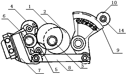 一种剑轩织机的共轭凸轮式传剑机构