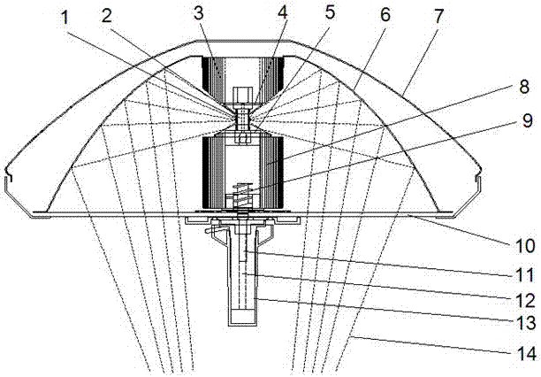 led整体反射式无影灯