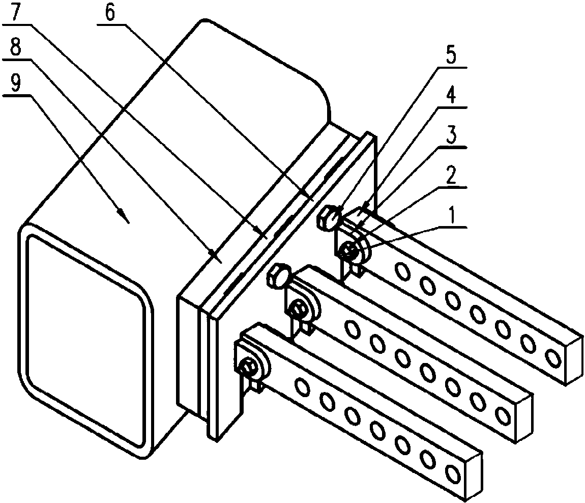 一种c形管束热交换器支撑条的固定结构