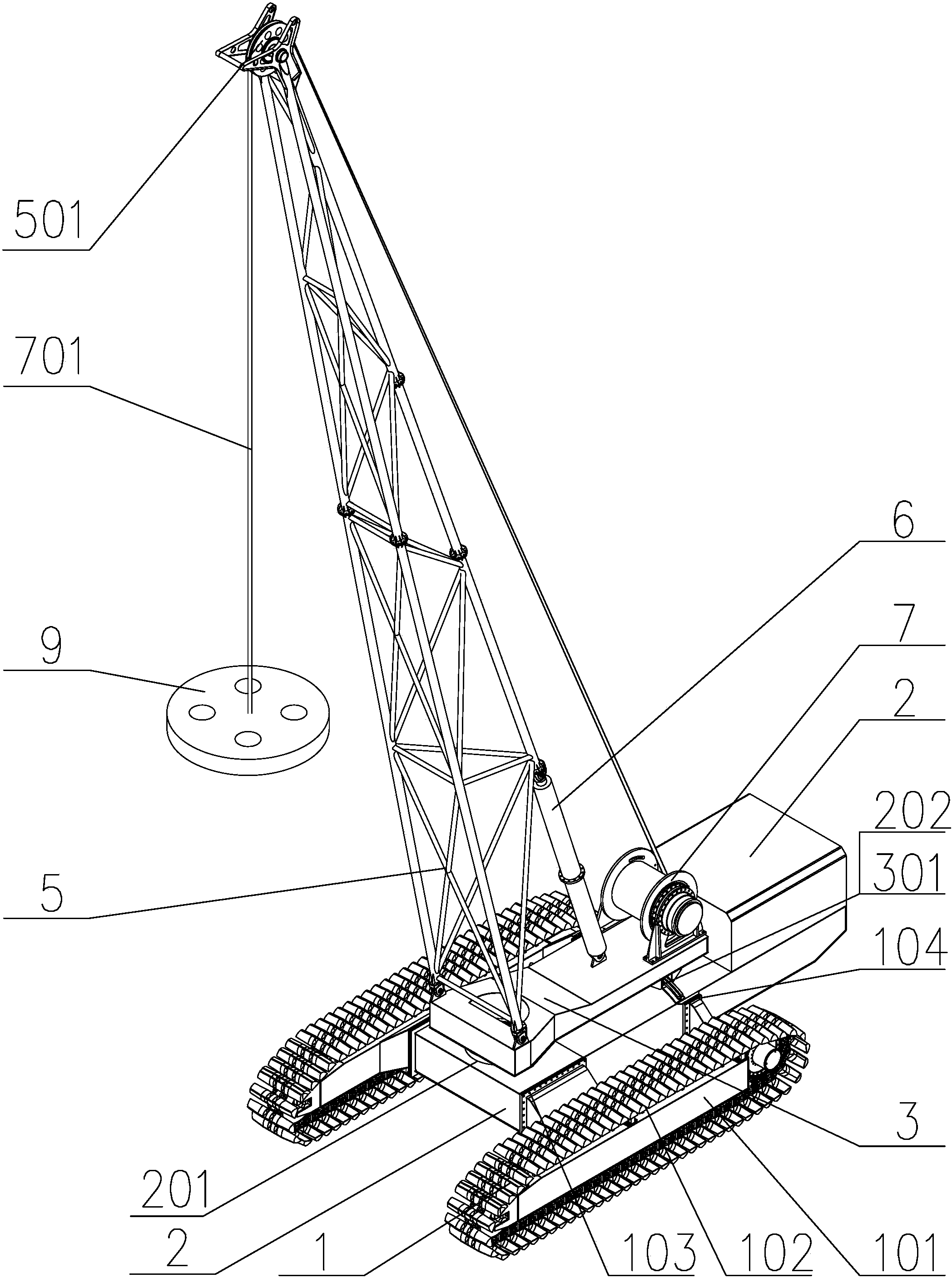 一种低重心结构性能稳定的强夯机