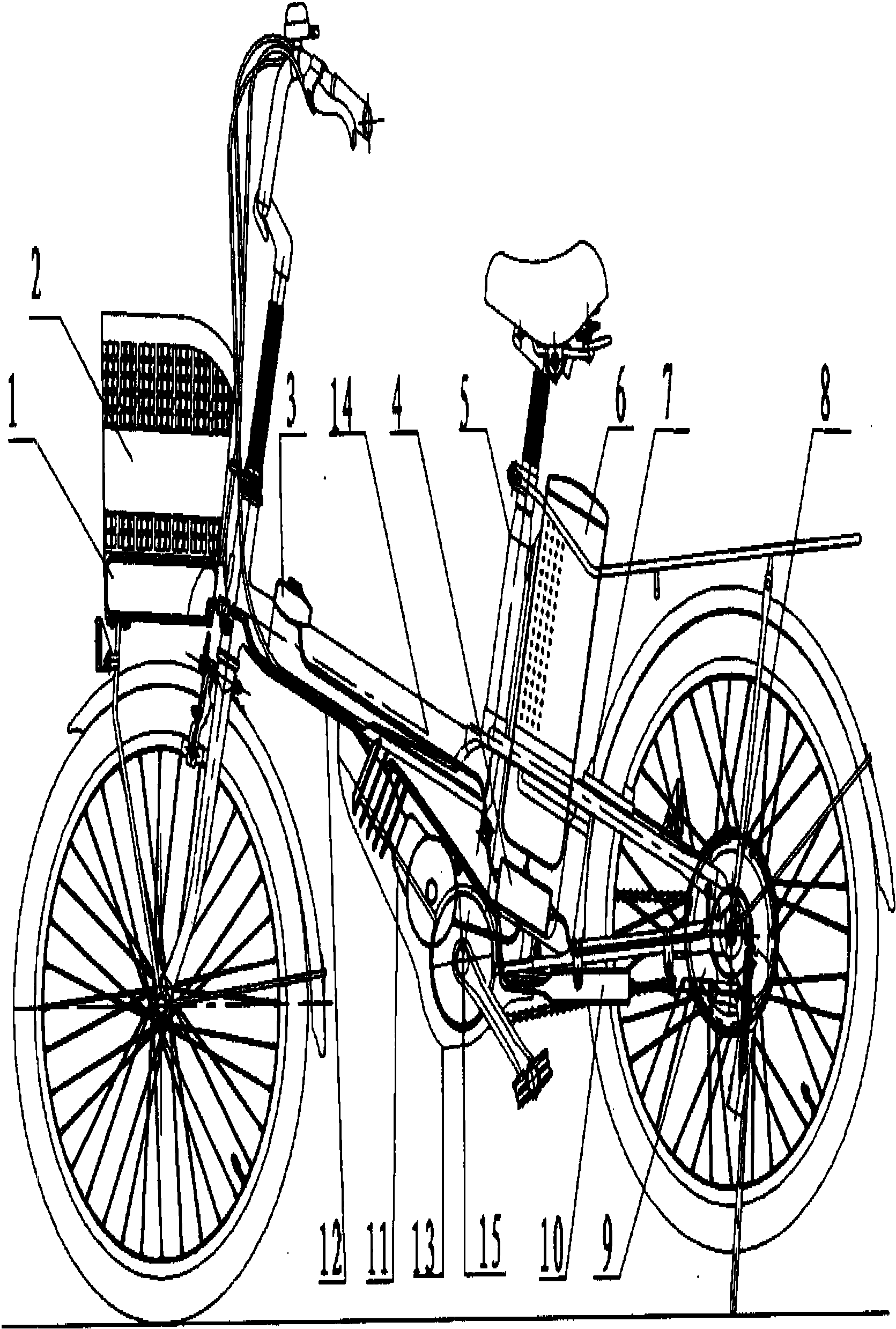 一种油电混合动力自行车专利