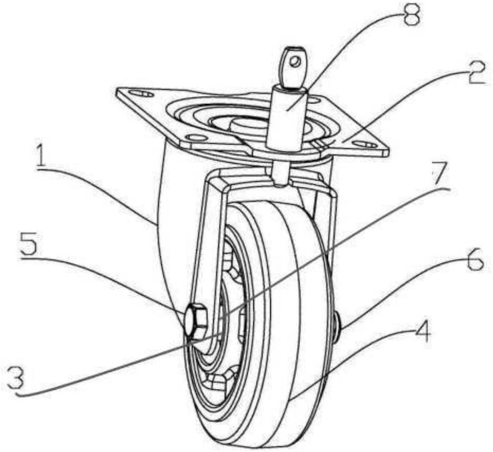 cn107672382a_一种新型转向刹止万向轮在审