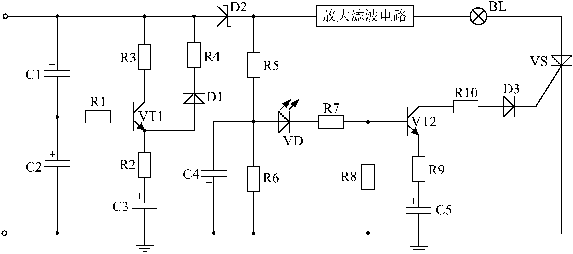 一種閃光信號燈用高穩定性控制電路