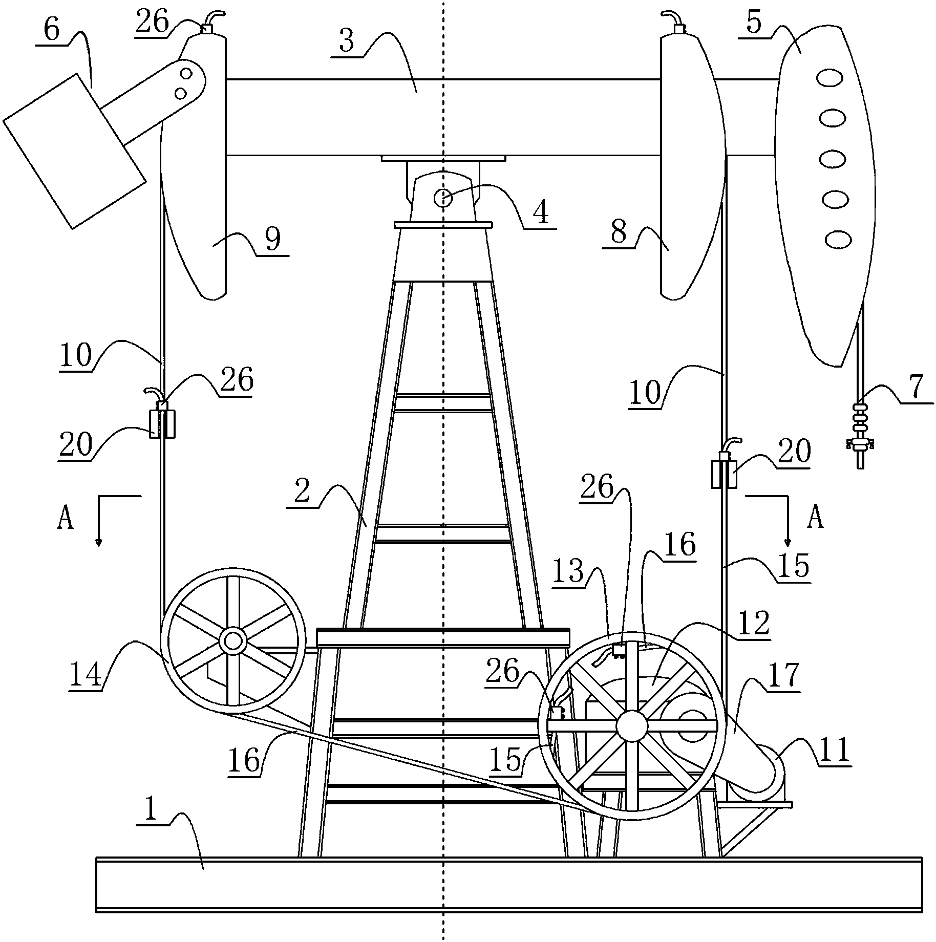 抽油机结构简图图片