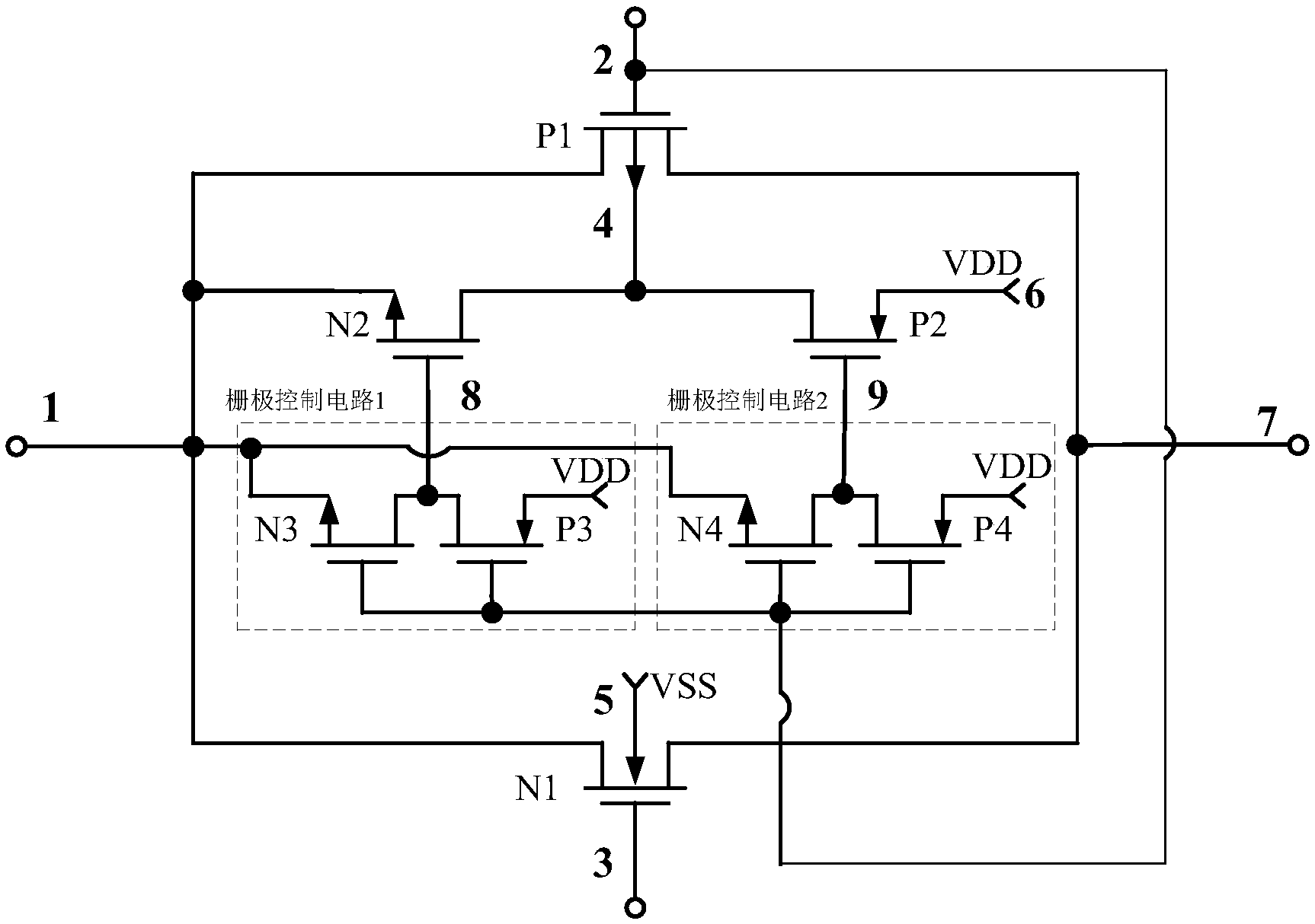 一种带漏电流消除技术的低导通电阻平坦度模拟开关