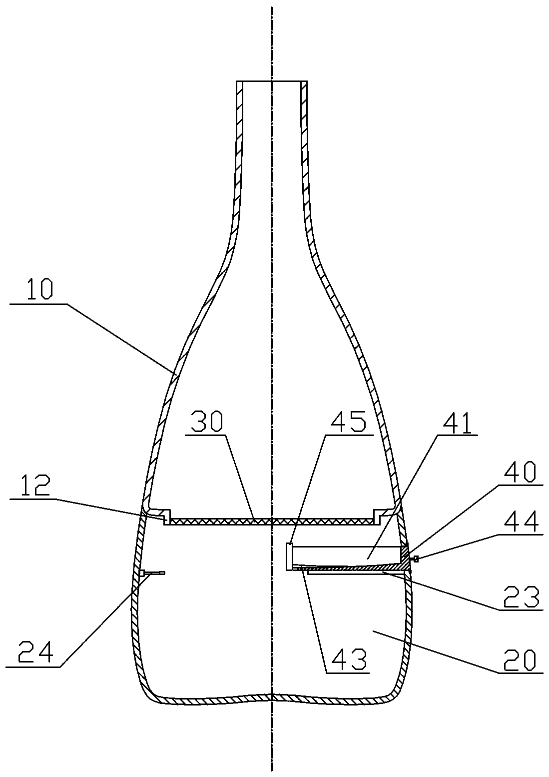 一种多功能的陶瓷花瓶,包括瓶身和底座,底座为上端开口的碗状结构,瓶