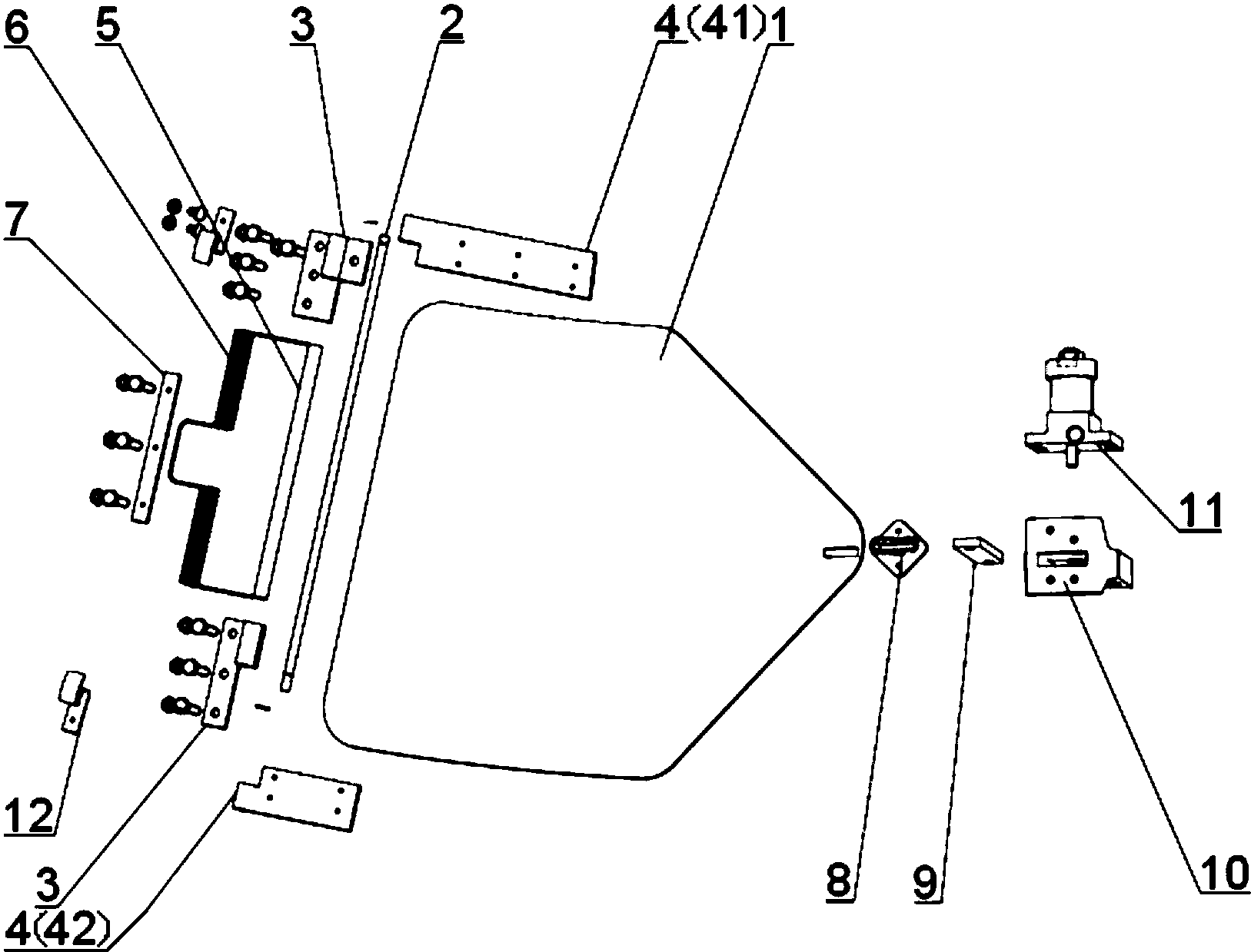 cn107933964a_一種在軌自動展開防回彈口蓋結構在審