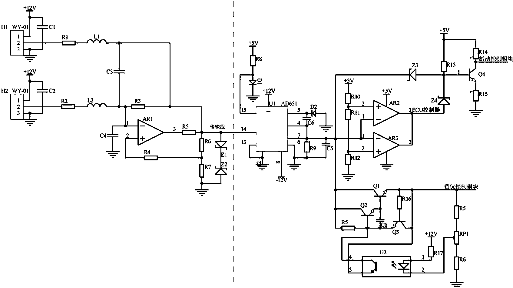 cn107953840a_电动汽车加速踏板信号抗干扰传输及预处理电路有效