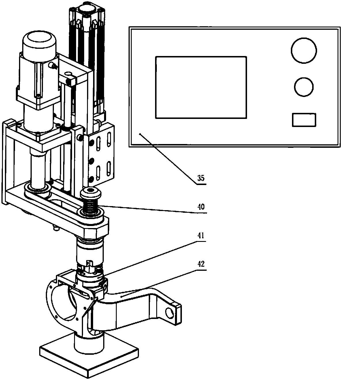 还包括产品和铆钉定位装置,机械手机构;所述产品和铆钉定位装置包括